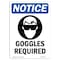 Signmission OSHA Notice Sign, Goggles Required With Symbol, 5in X 3.5in Decal, 3.5" W, 5" H, Portrait OS-NS-D-35-V-13147 - alternate 1